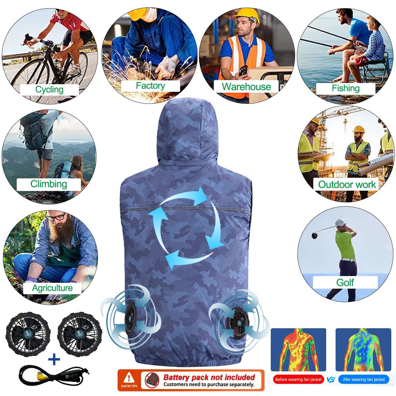 Gilet Estivo Sportivo 12V/5V c - Outdoor Sport Jacket Brand recensione e prezzo